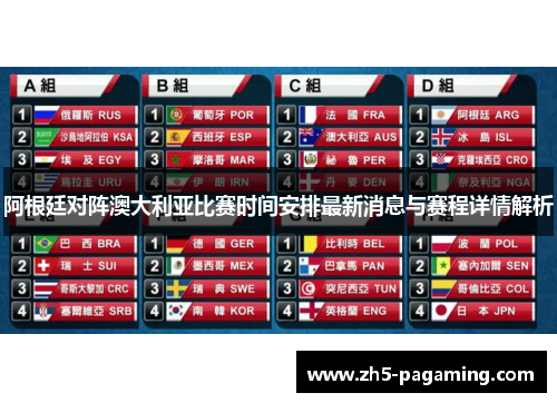 阿根廷对阵澳大利亚比赛时间安排最新消息与赛程详情解析